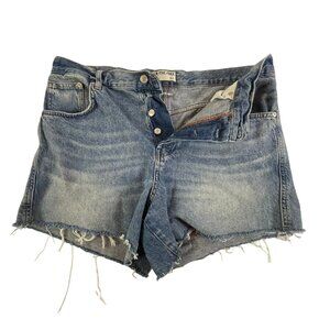We The Free People Denim Cut Off Jean Shorts Womens 32 Button Fly
